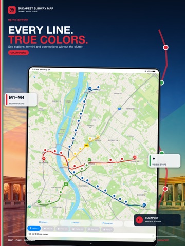 Budapest Subway Map iPad screenshot