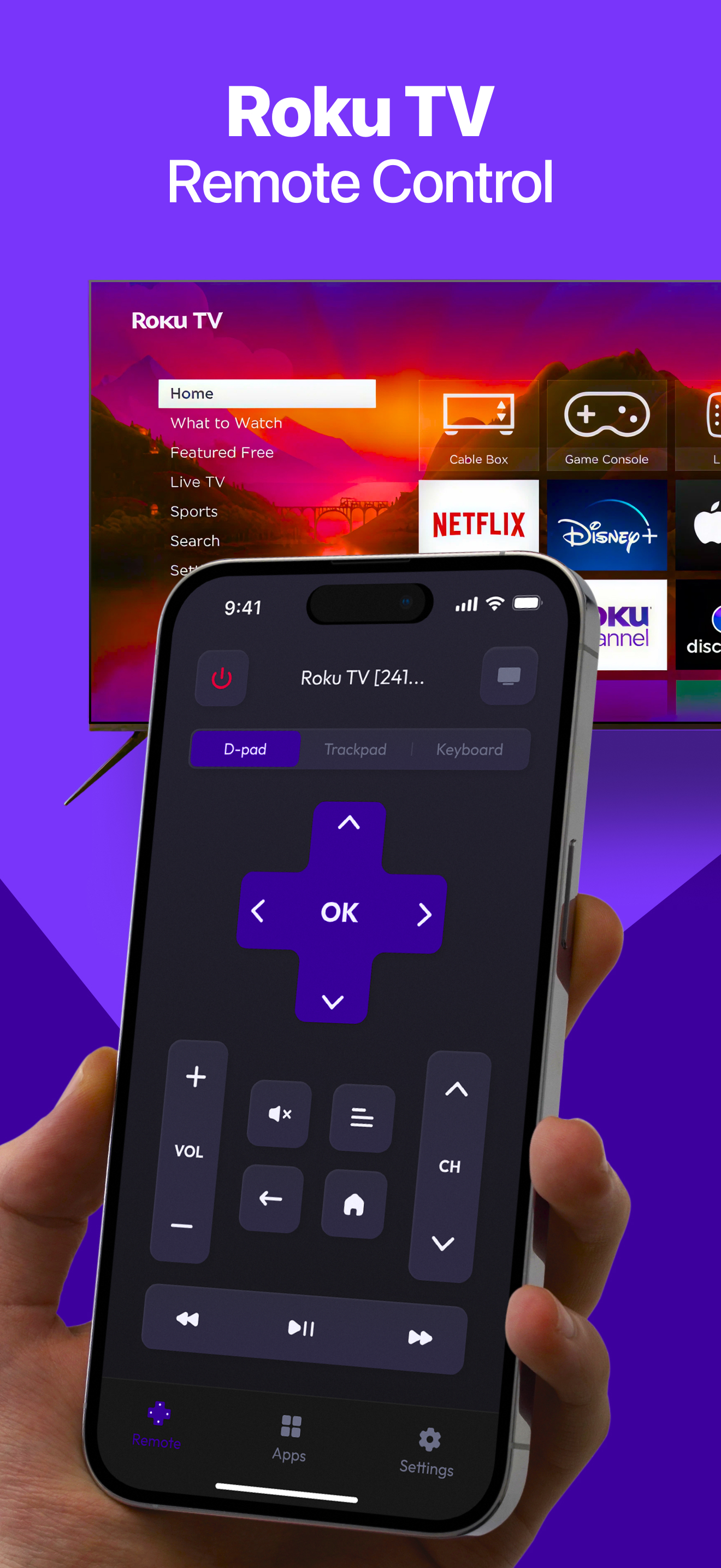 Roku TV Remote, Control Play