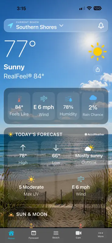OBX Beach & Weather screenshot 1 of 10