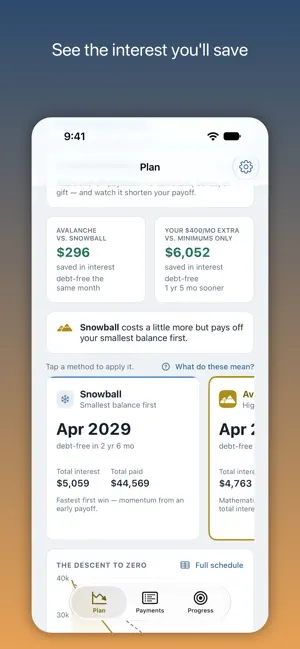 Debt Descent: Payoff Planner screenshot 3