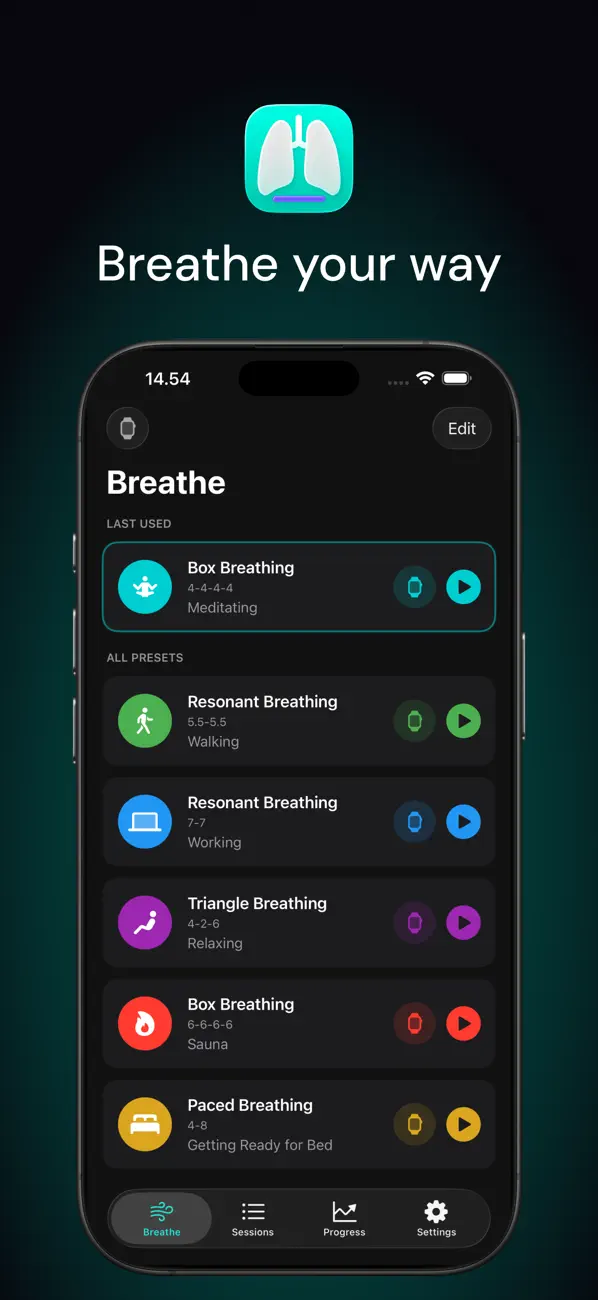#1. Pust Focus - Breathing (iOS) Podle: Michael Justesen