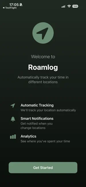 Roamlog screenshot 1