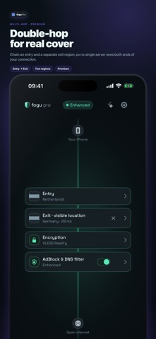 fogu Pro: Fast VPN & AdBlock iPhone screenshot