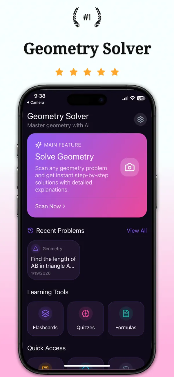 #1. Geometry Solver . (iOS) Ved: Muhammad Mukama