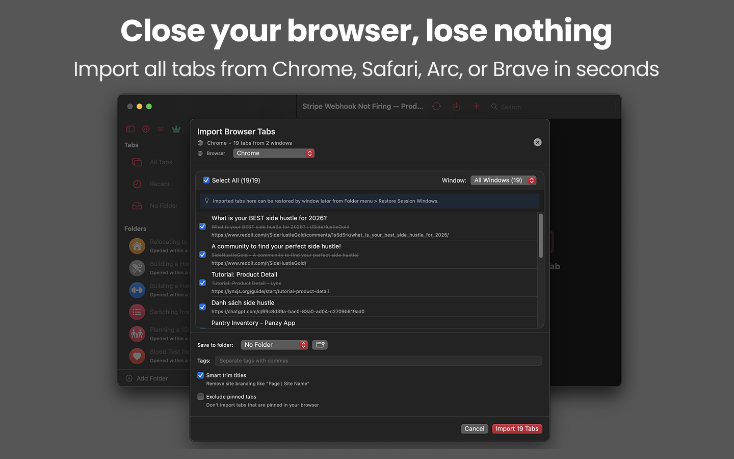 TabLinker: Tabs Manager