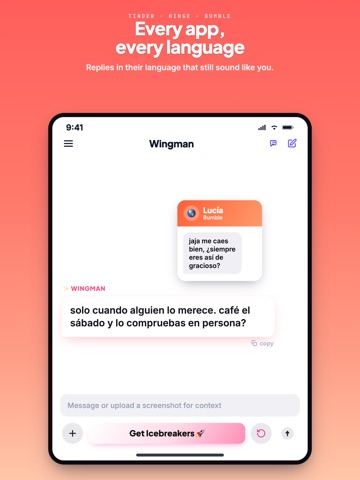 Dating AI: Pickup Lines & Chat iPad screenshot