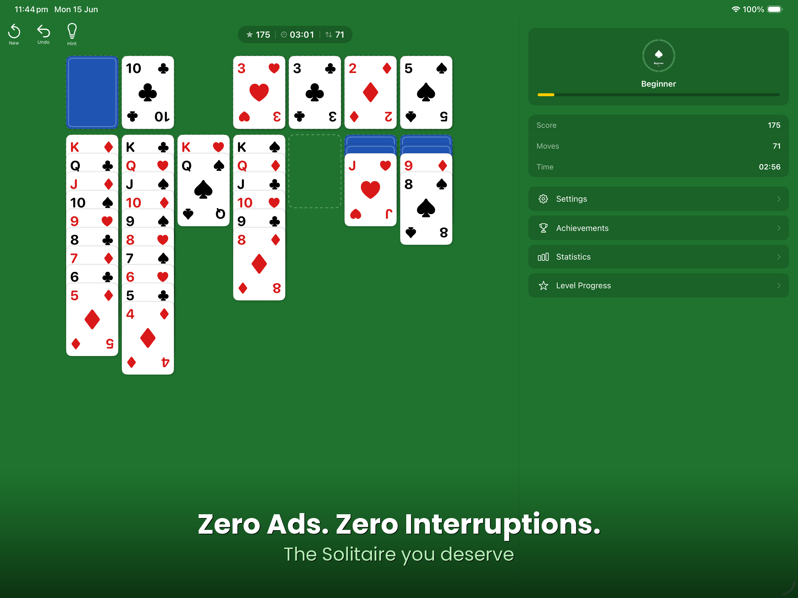 Zero Solitaire screenshot 10