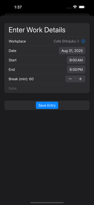 Timesheets plus++ Screenshot 6 of 6