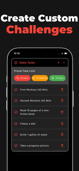 75 Hard: Challenge Tracker Screenshot 5 of 5