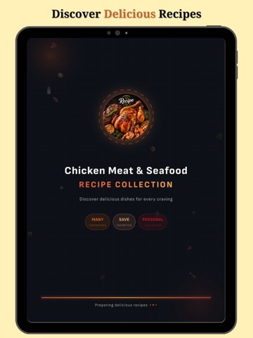 Chicken Meat & Seafood Recipes iPad screenshot