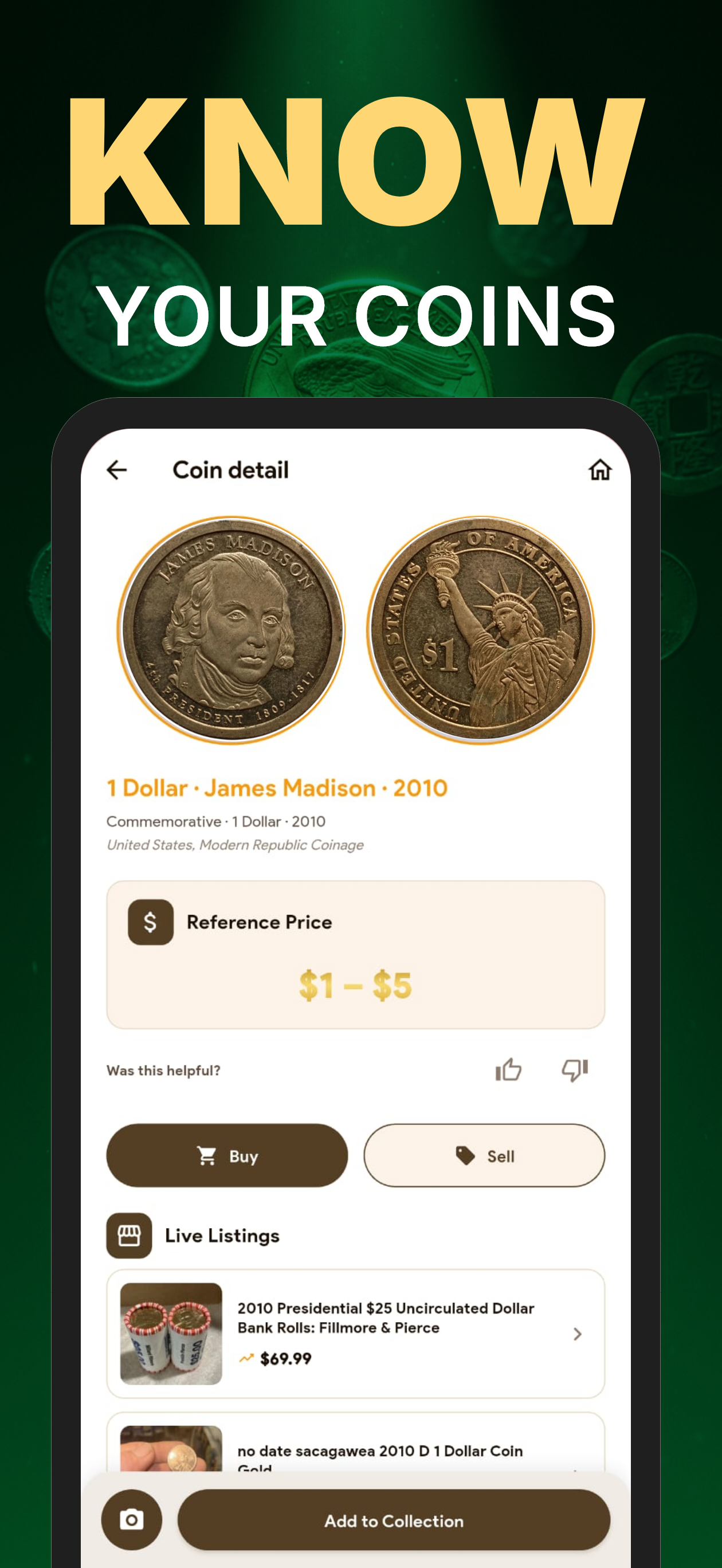 Coin Identifier・Value Scanner