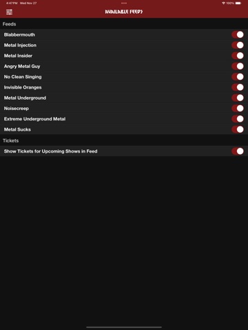 Heavy Headlines iPad screenshot