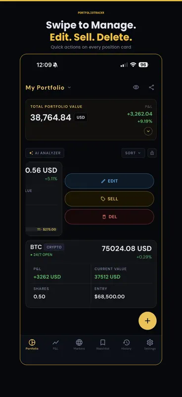 PortfolioTrackr: Stock Tracker screenshot 5 of 10