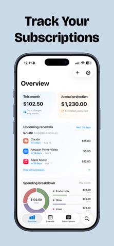 My Subs - Subscription tracker Screenshot 1 of 5