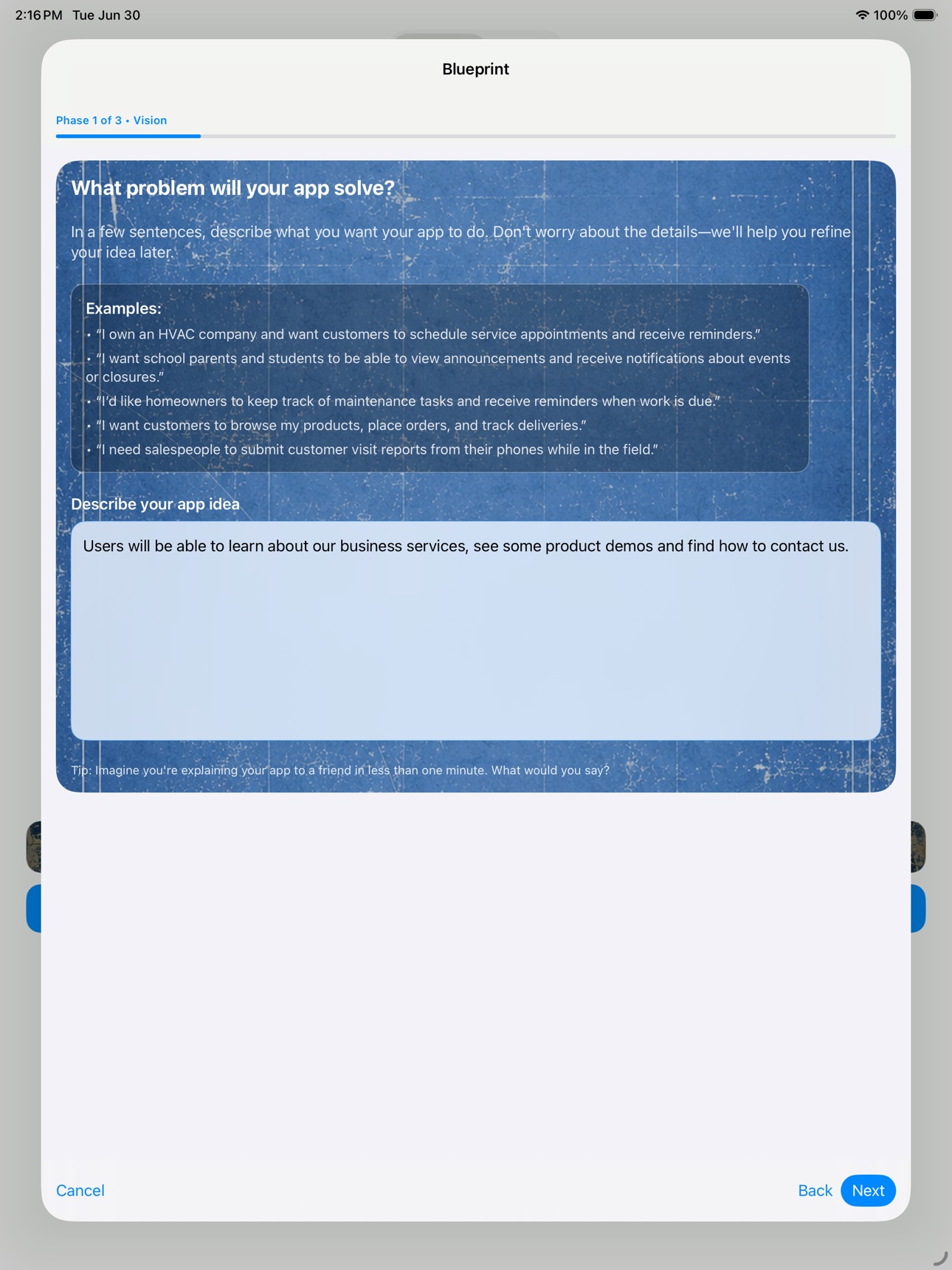 Screenshot 8 of EXAQ Blueprint