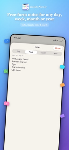 Daily & Weekly Planner: To-Do iPhone screenshot