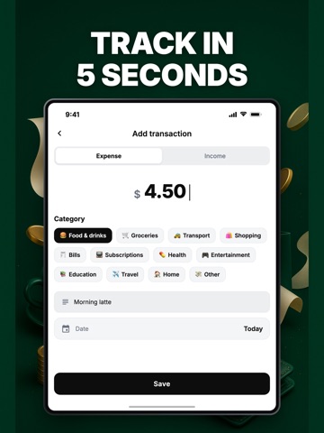 Finora: Money Tracker & Budget iPad screenshot