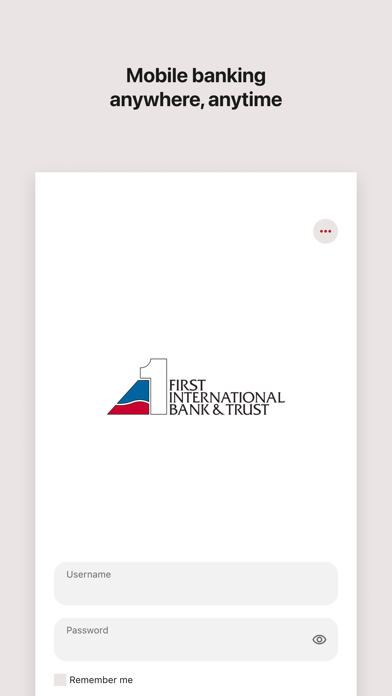 First Intl Bank & Trust Screenshot