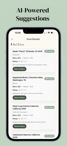 Wine Siplog – Wine Diary iPhone screenshot