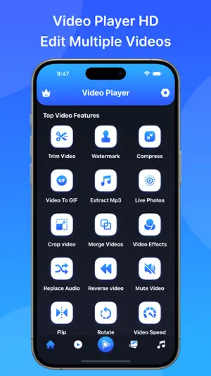 Video Player HD - Video Editor screenshot 1