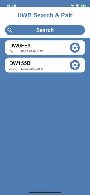UWB Setting screenshot 1