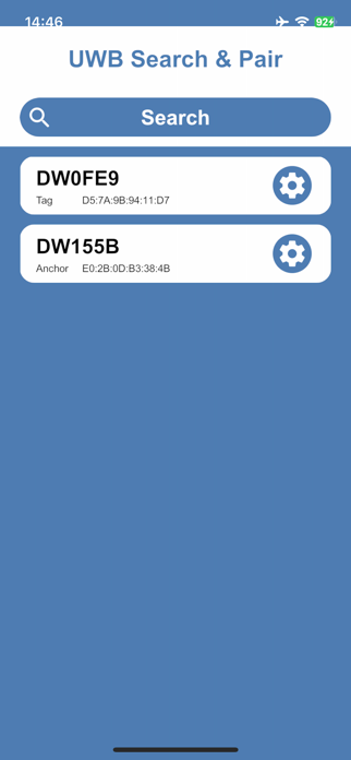 UWB Setting Screenshot 1 of 3