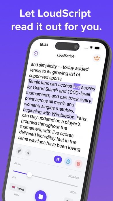 Text Reader - LoudScript Screenshot