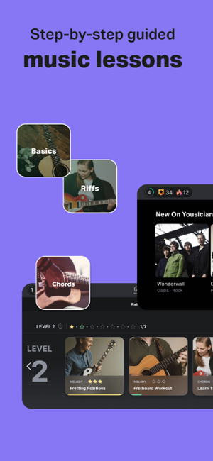 ‎Yousician: Learn & Play Music Screenshot
