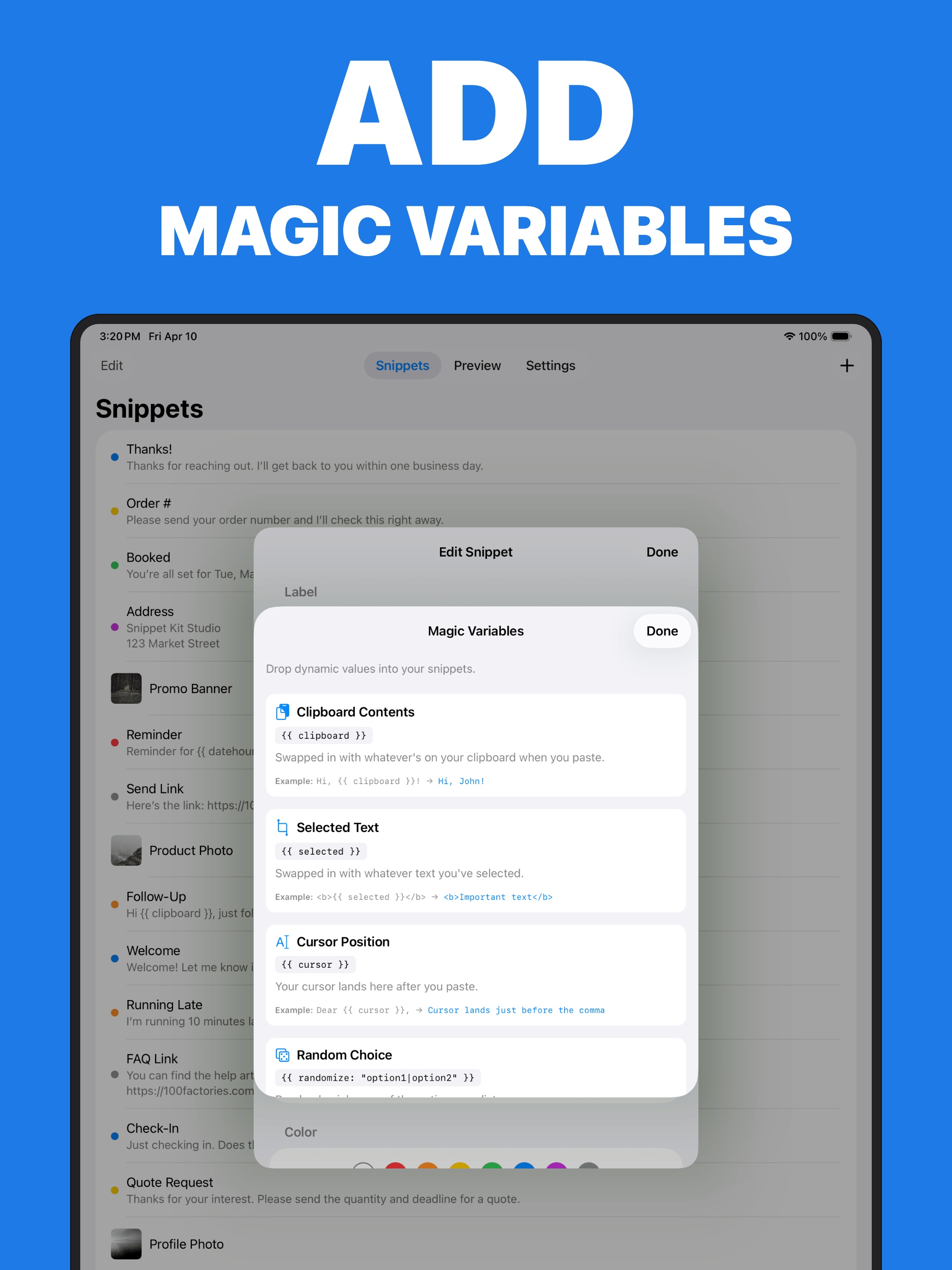 Text Expander - Snippet Kit