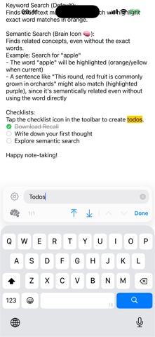 Recall Notes screenshot