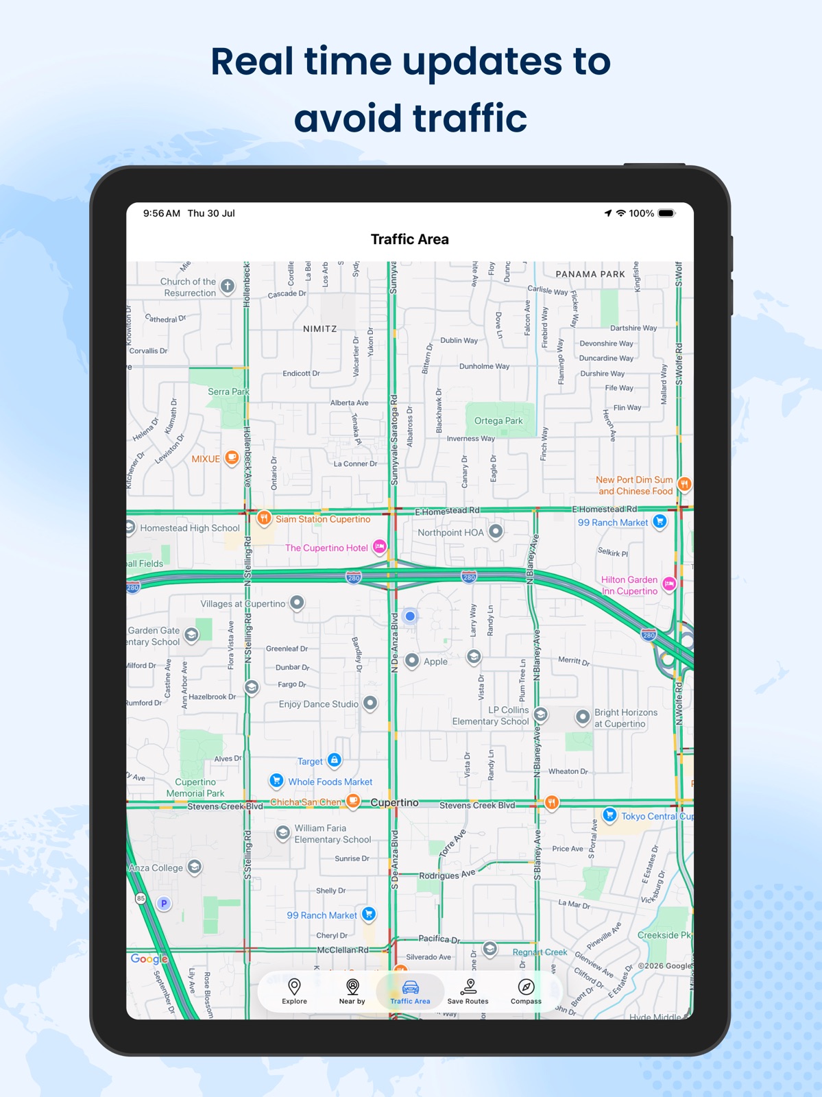 GPS Navigation - Live Traffic ipad screenshot 2
