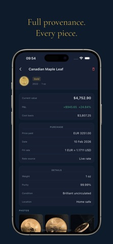 BullionView: Gold Coin Tracker screenshot