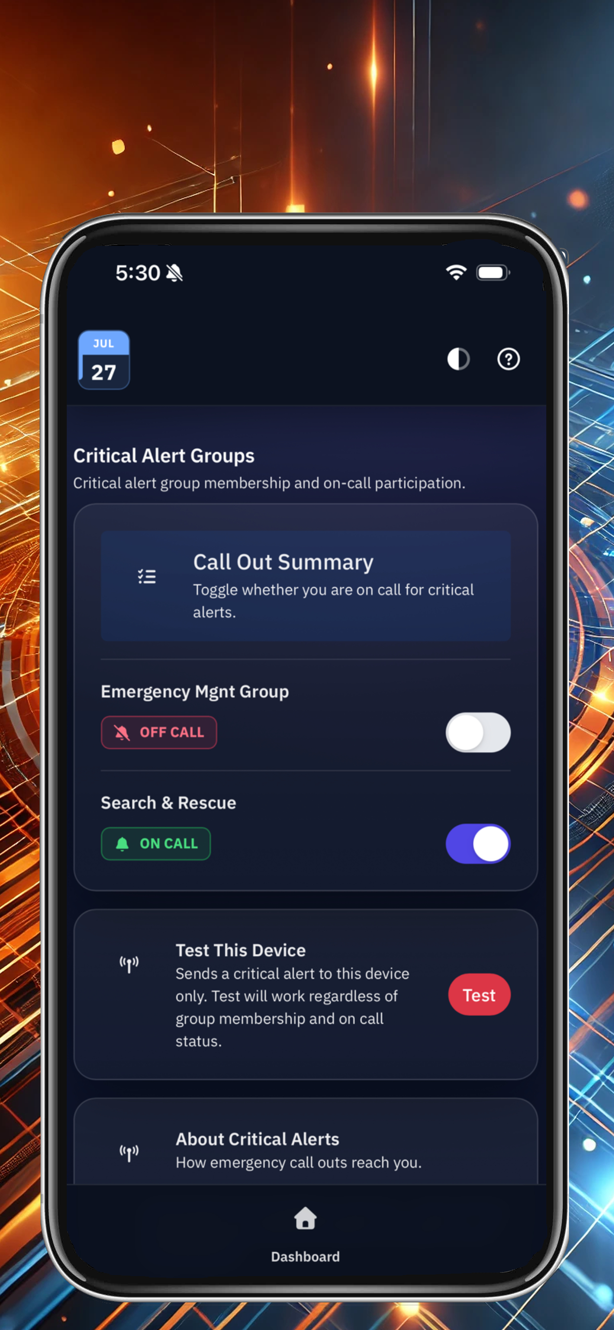 OES Critical Alerts screenshot 4