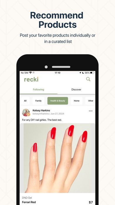 recki. iPhone screenshot 3 - Social Networking app