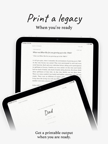 Longhand: Life Story Journal iPad screenshot