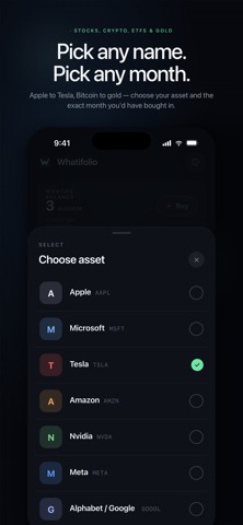 Whatifolio iPhone screenshot