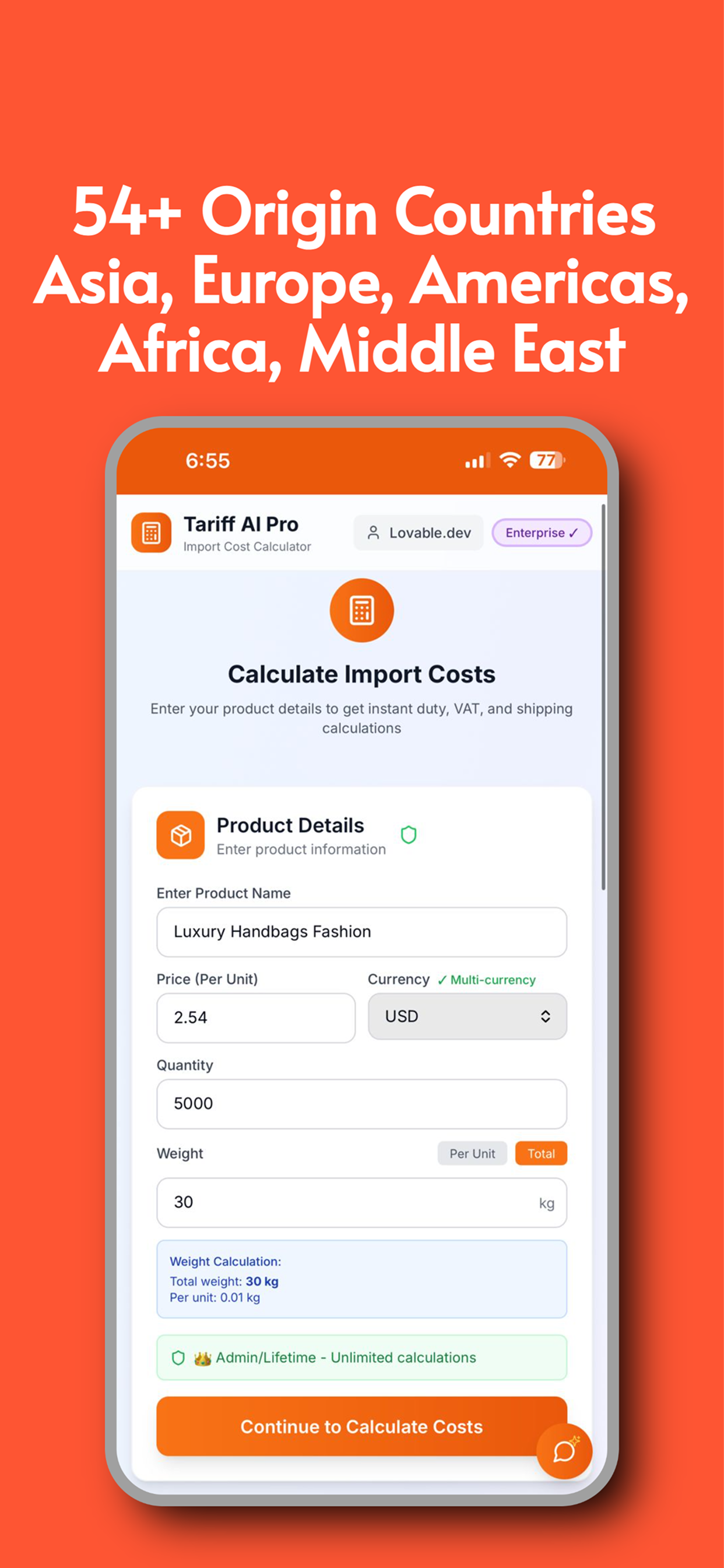 Tariff AI Pro