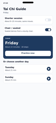 Chair Tai Chi Guide Screenshot 1 of 4