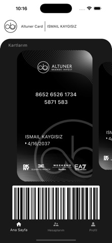 Altuner Card screenshot