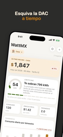 Screenshot 1 of Analiza recibo de luz - WattMX App