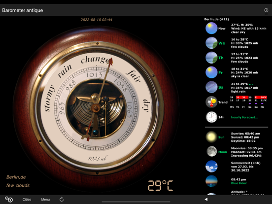 Barometer antique iPad app afbeelding 1
