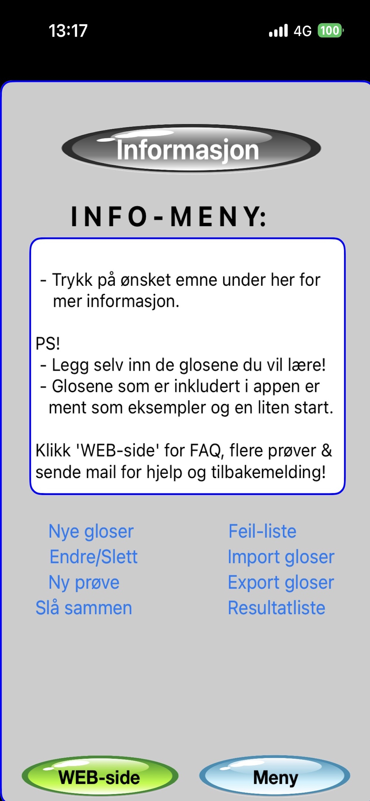 Gloseprøven!