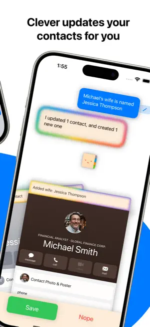 Clever Contacts: Talk to Edit screenshot 2