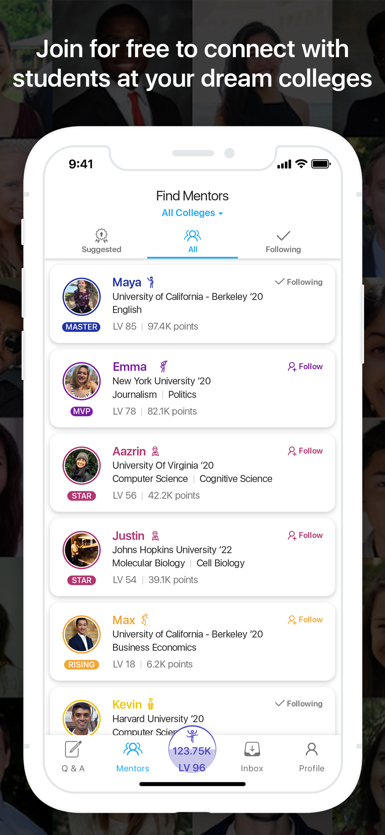 Hindsight - College Mentorship