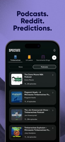 Spectate Sports: Basketball iPhone screenshot