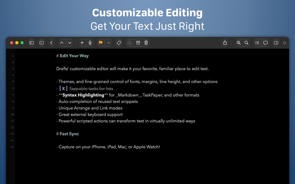 Drafts screenshot 2