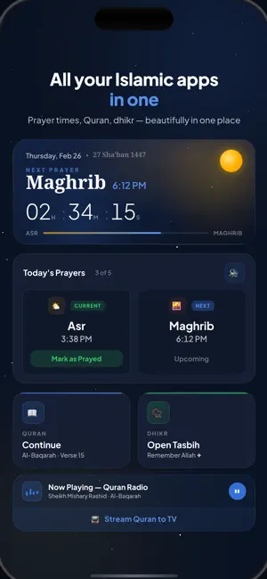 Qif - Prayer & Quran Lock screenshot 1