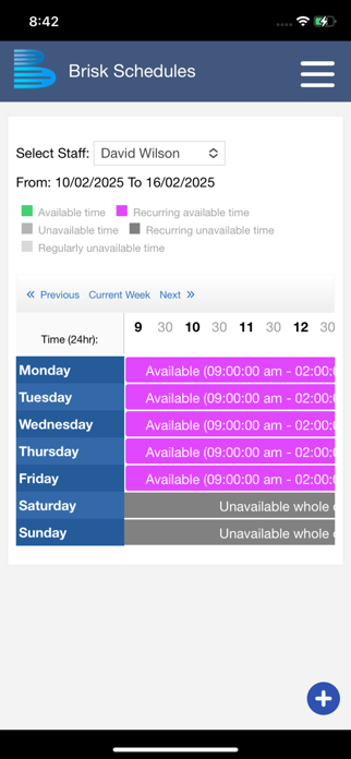 Brisk Schedules Screenshot 1 of 8