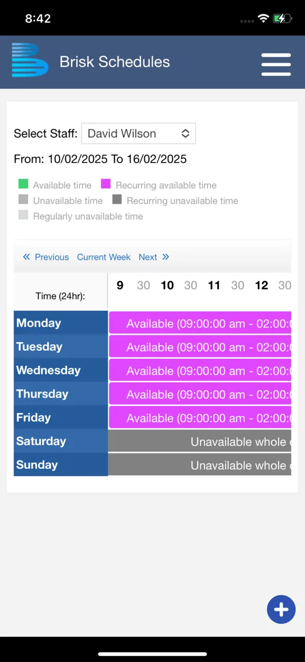 Screenshot #1 pour Brisk Schedules