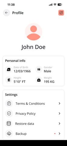 HealthBook Journal screenshot
